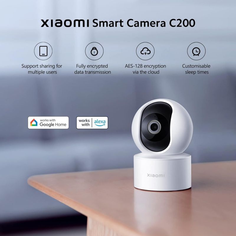 Xiaomi Mi Smart Camera C200 1080P Indoor Wifi Surveillance Camera, Ai Personal Detection, Bidirectional Audio, Night Vision, Compatible With Google And Alexa, White Bhr6766Gl 4 Xiaomi Mi Smart Camera C200 1080P Indoor Wifi Surveillance Camera, Ai Personal Detection, Bidirectional Audio, Night Vision, Compatible With Google And Alexa, White Bhr6766Gl