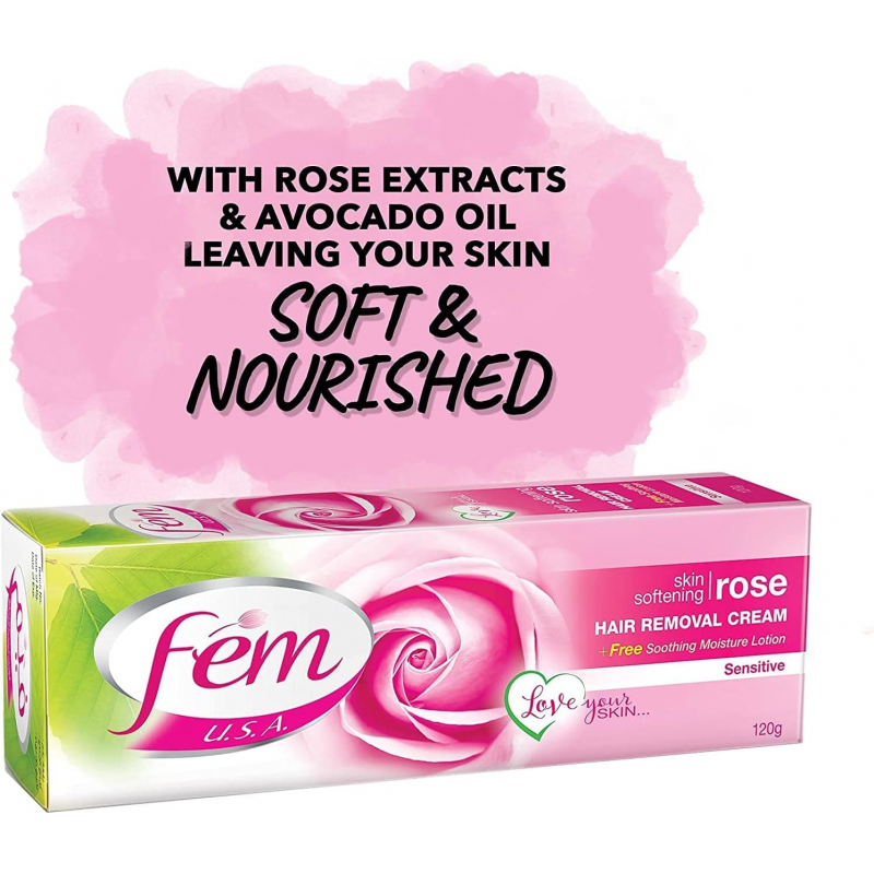 Dabur Fem Hair Removal Cream For Normal &Amp; Dry Skin 120G Rose 7 Dabur Fem Hair Removal Cream For Normal &Amp; Dry Skin 120G Rose - Set Of 3 Pcs