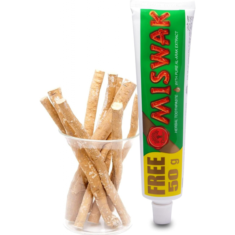 Dabur Miswak Toothpaste 120G+50G Extra 8 Dabur Miswak Toothpaste 120G+50G Extra - Set Of 3 Pcs
