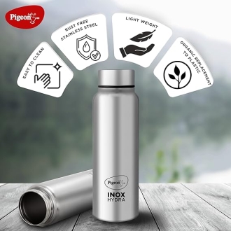 Pigeon Inox Hydra Plus Water Bottle 900ml – BPA-Free, Leak-Proof Stainless Steel Bottle for Daily Use 19004305