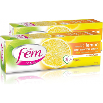 Dabur Fem Hair Removal Cream for All Types of Skin 120g Lemon - Set of 3 Pcs