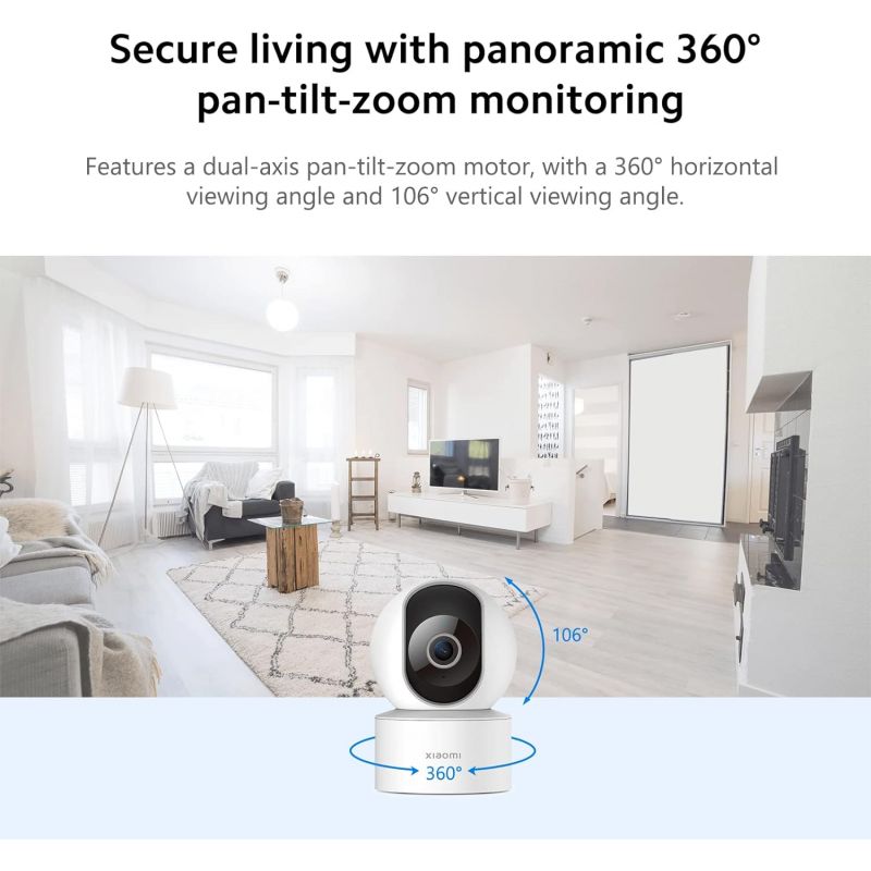 Xiaomi Mi Smart Camera C200 1080P Indoor Wifi Surveillance Camera, Ai Personal Detection, Bidirectional Audio, Night Vision, Compatible With Google And Alexa, White Bhr6766Gl 5 Xiaomi Mi Smart Camera C200 1080P Indoor Wifi Surveillance Camera, Ai Personal Detection, Bidirectional Audio, Night Vision, Compatible With Google And Alexa, White Bhr6766Gl
