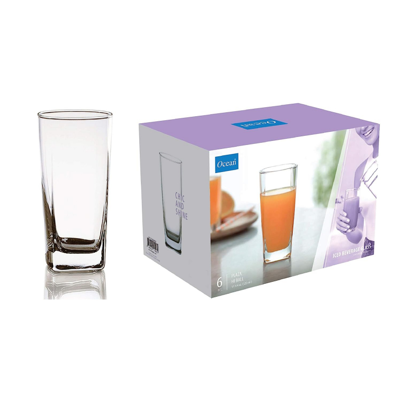 Ocean Glass 6Pcs Plaza Hi Ball 320Ml Drink Tumbler 3B1101106G0005 6 Ocean Glass 6Pcs Plaza Hi Ball 320Ml Drink Tumbler 3B1101106G0005