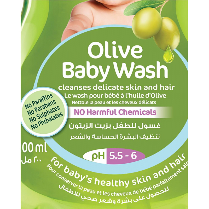 Dabur Dermoviva Baby Wash Olive Bath 200Ml 2 Dabur Dermoviva Baby Wash Olive Bath 200Ml - Set Of 3 Pcs