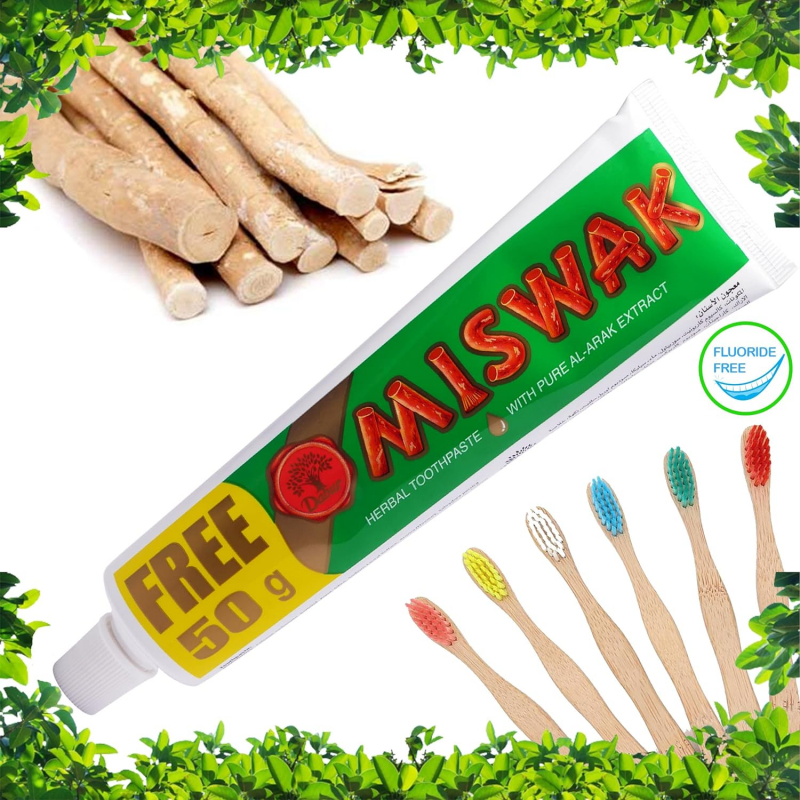Dabur Miswak Toothpaste 120G+50G Extra 7 Dabur Miswak Toothpaste 120G+50G Extra - Set Of 3 Pcs