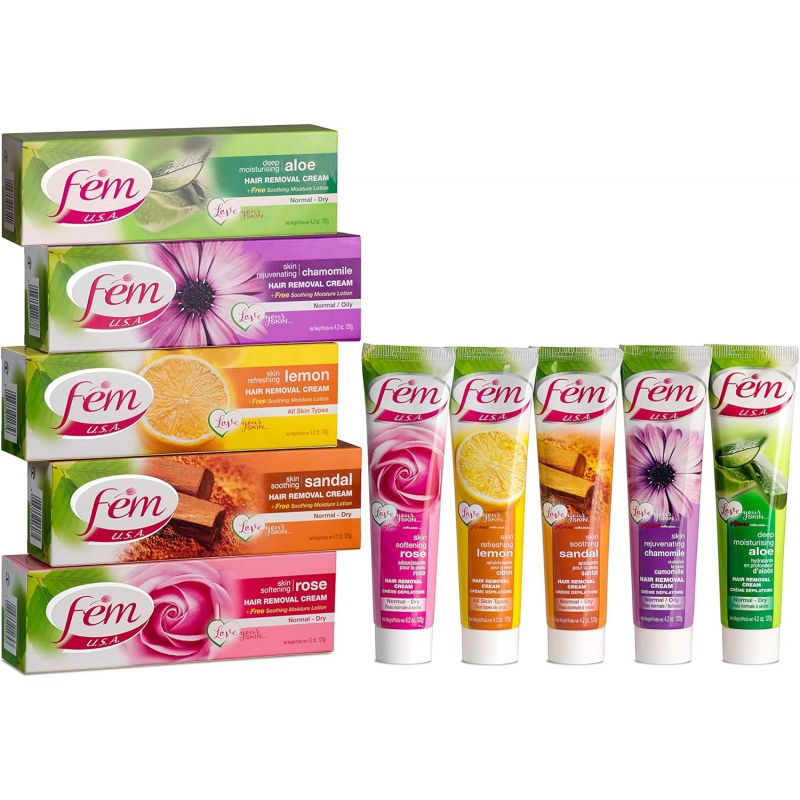 Dabur Fem Hair Removal Cream For Normal &Amp; Dry Skin 120G Rose 8 Dabur Fem Hair Removal Cream For Normal &Amp; Dry Skin 120G Rose - Set Of 3 Pcs