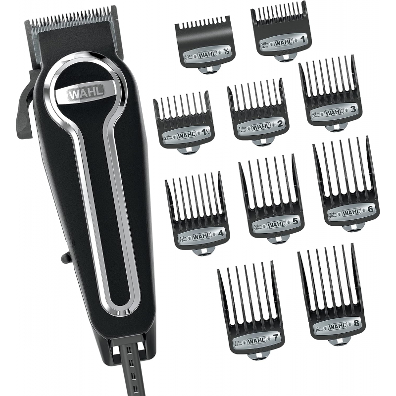 Wahl Corded Hair Clipper Elitepro Kit With Powerful And Durable Motor, Secure-Fit Premium Guide Combs 79602-027 5 Wahl Corded Hair Clipper Elitepro Kit With Powerful And Durable Motor, Secure-Fit Premium Guide Combs 79602-027