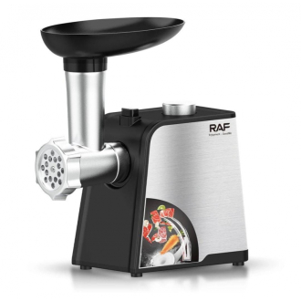 RAF Meat Grinder 2000W Stainless Steel Blades, Detachable Parts, Kebbe & Sausage Attachments, Reverse Function R.3392
