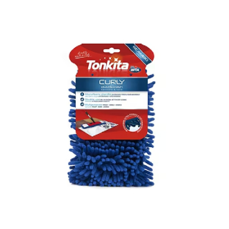 Tonkita Curly Dust & Wash Flat Mop Refill, Deep Removal of Dirt, Stains or Spills from Parquet, Marble, Laminate, Wooden and Tiled Flooring TK790R Pack of 2