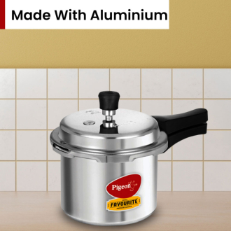 Pigeon Pressure Cooker 7.5l Deluxe Outer Lid Aluminium Sap 104 - Ergonomic Sturdy Handle Thermal Efficiency Special Alloy Safety Plug