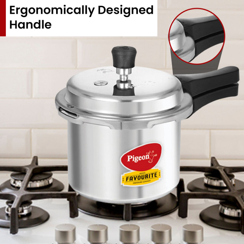 Pigeon Pressure Cooker 5L Deluxe Outer Lid Aluminium Sap 103 - Ergonomic Sturdy Handle Thermal Efficiency Special Alloy Safety Plug 8 Pigeon Pressure Cooker 5L Deluxe Outer Lid Aluminium Sap 103 - Ergonomic Sturdy Handle Thermal Efficiency Special Alloy Safety Plug