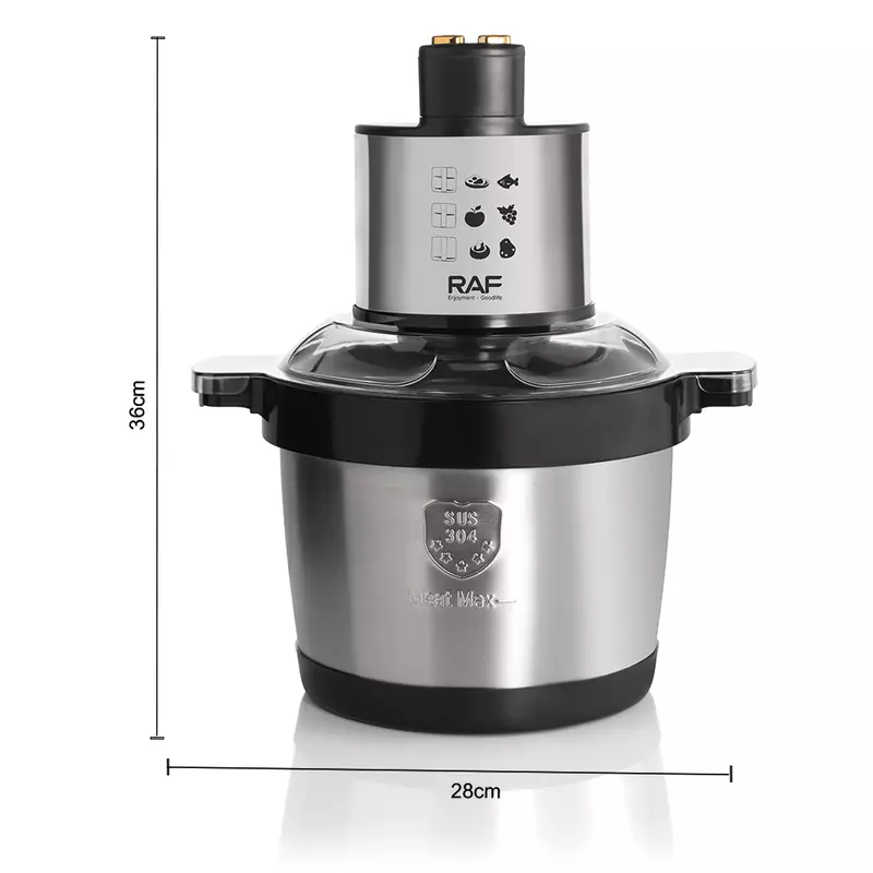 Raf Multifunction Electric Food Processor Chopper For Meat &Amp; Vegetables 6L R.7735 4 Raf Multifunction Electric Food Processor Chopper For Meat &Amp; Vegetables 6L R.7735