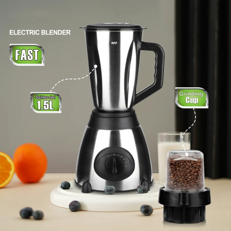 Raf Blender 1.5L Steel Jar 1000W With Mill, Strong Motor, 6 Blades, Overheat Protection R.300 9 Raf Blender 1.5L Steel Jar 1000W With Mill, Strong Motor, 6 Blades, Overheat Protection R.300