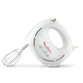Moulinex Easymax Hand Mixer 200W 5 Speeds 2 Attachments White HM250127