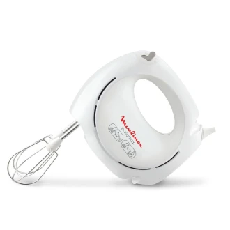 Moulinex Easymax Hand Mixer 200W 5 Speeds 2 Attachments White HM250127