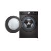 LG Washing Machine 12kg & 8kg Washer & Dryer, Front Load, AI DD, Steam, Chrome Rim, Glass Door, Smart Diagnosis, ThinQ Wi-Fi, Turbo Wash F4V9BDP2EE