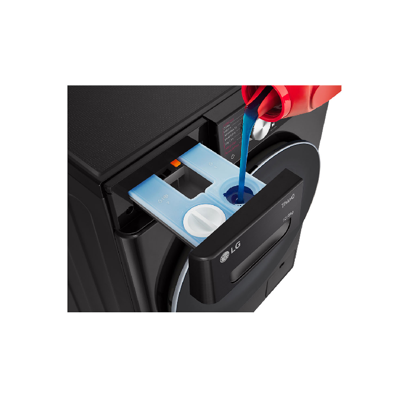 Lg Washing Machine 12Kg &Amp; 8Kg Washer &Amp; Dryer, Front Load, Ai Dd, Steam, Chrome Rim, Glass Door, Smart Diagnosis, Thinq Wi-Fi, Turbo Wash F4V9Bdp2Ee