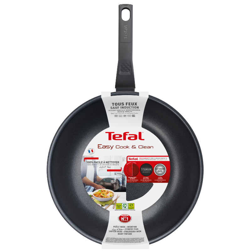 Tefal Easy Cook Wokpan 28Cm Non Electric B5541902 Aluminium Material Heat Indicator Thermo Signal Dishwasher Safe Made In France 4 Tefal Easy Cook Wokpan 28Cm Non Electric B5541902 Aluminium Material Heat Indicator Thermo Signal Dishwasher Safe Made In France