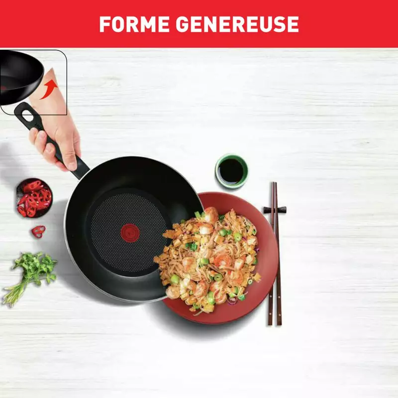 Tefal Super Cook Frypan 24Cm Non Electric B4590484 Aluminium Material Heat Indicator Thermo Signal Powerglide Coating Made In France 3 Tefal Super Cook Frypan 24Cm Non Electric B4590484 Aluminium Material Heat Indicator Thermo Signal Powerglide Coating Made In France