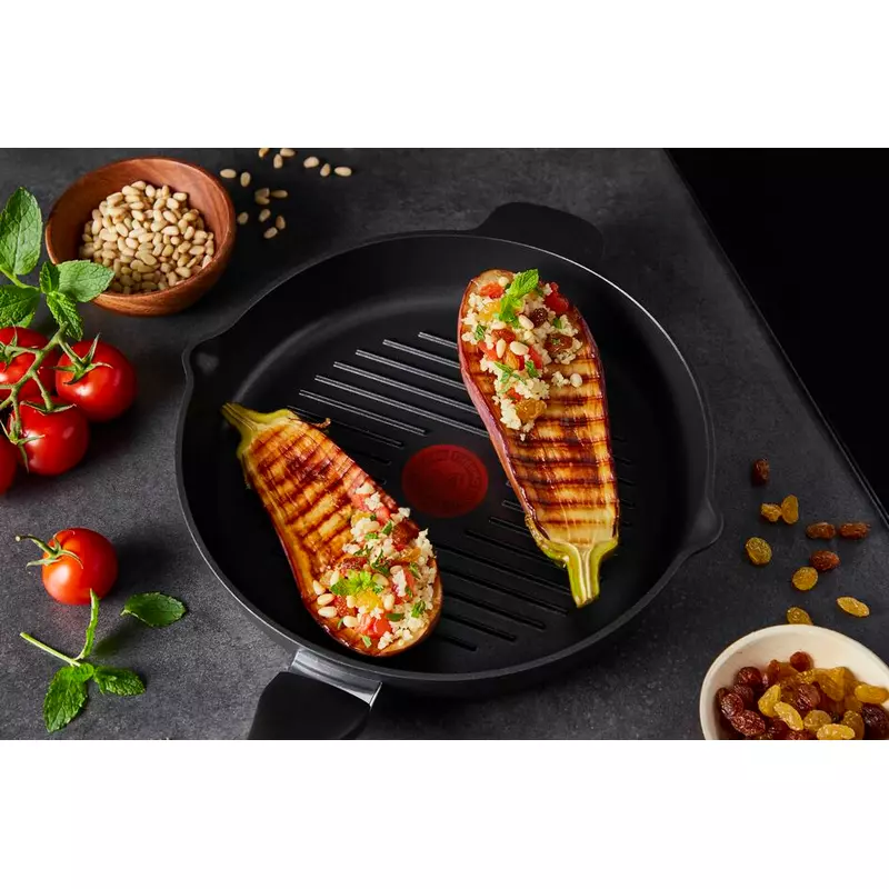 Tefal Unlimited Frypan Grill 26Cm Nonstick Induction E2294074 Aluminium Material Heat Indicator Thermo Signal Titanium Coating Made In France