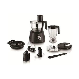 Philips Food Processor 1300W with Blender Jar 2.2L, Bowl Capacity 3.4L, 12 Speed+Pulse, 30+ Functions, 6 Accessories HR7776
