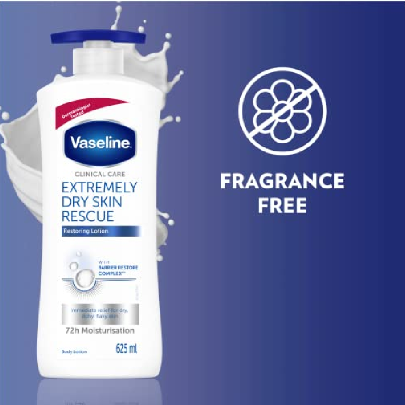 Vaseline Clinical Care Body Lotion Extremely Dry Skin Rescue 625Ml 2 Vaseline Clinical Care Body Lotion Extremely Dry Skin Rescue 625Ml - Set Of 3 Pcs