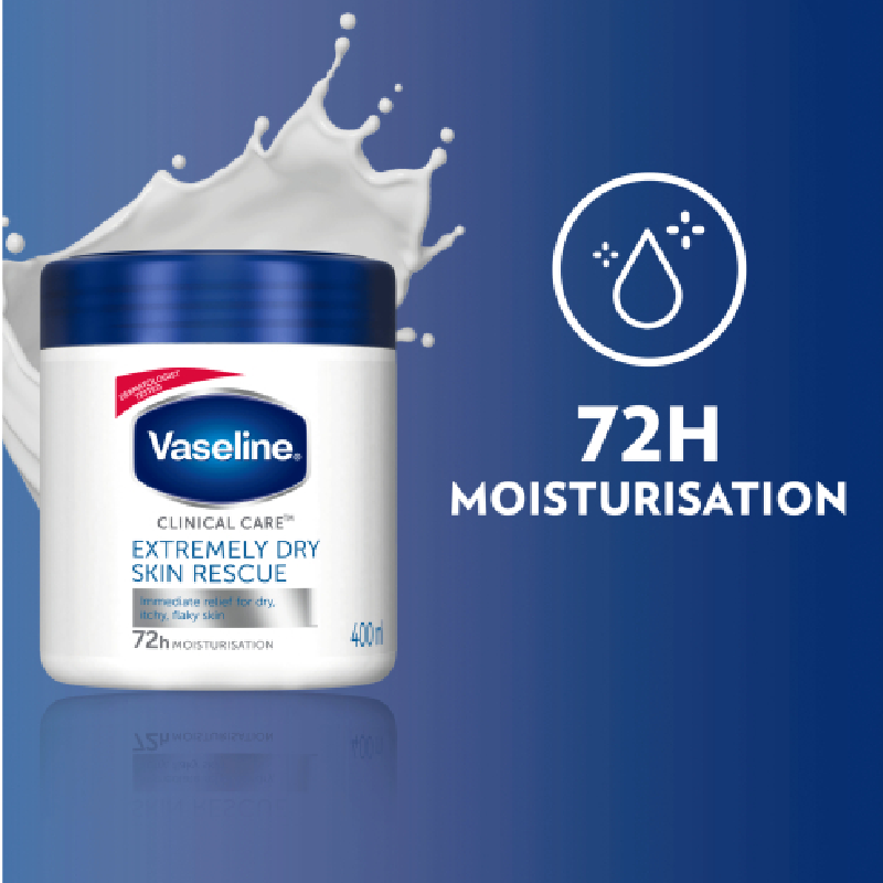 Vaseline Moisturizing Body Cream Extremely Dry Skin Rescue 400Ml (Pack Of 3Pcs) 4 Vaseline Moisturizing Body Cream Extremely Dry Skin Rescue 400Ml (Pack Of 3Pcs)