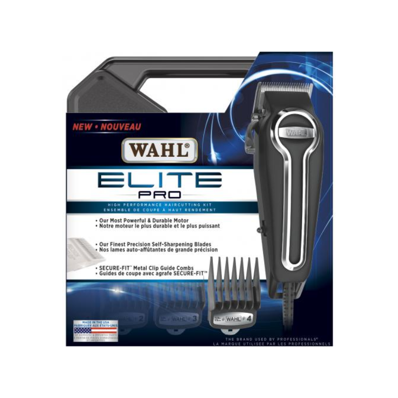 Wahl Corded Hair Clipper Elitepro Kit With Powerful And Durable Motor, Secure-Fit Premium Guide Combs 79602-027 6 Wahl Corded Hair Clipper Elitepro Kit With Powerful And Durable Motor, Secure-Fit Premium Guide Combs 79602-027