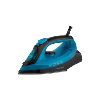 Nikai Steam Iron 280ml Tank Dry and Spray Function 1600w NSI858AX Temperature Control Non Stick Sole Plate Vertical Steam Function Indicator Light Powerful Burst System