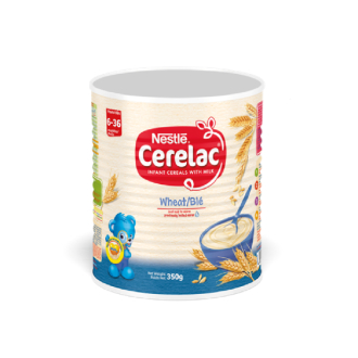 Nestle Cerelac Infant Cereal with Milk, Wheat 350g (Pack of 24pcs)
