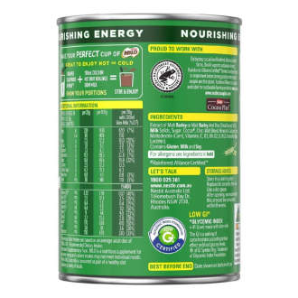 Nestle Milo Chocolate Milk Powder Active-Go, Low GI, Source of Protein, 8 Vitamins & Minerals, 200g Tin - Set of 3 Pcs