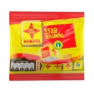 Nestle Maggi Star Seasoning Cubes, Fortified with Iron and Contains Iodized Salt, Fermented Soya and Mixed Spices, Seasoning for Soups, Stews, Grills and Marinades 4g 20 Cubes