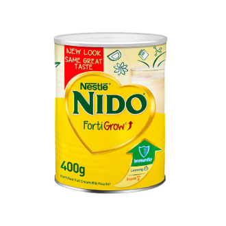 Nestle Nido Fortified Instant Milk Powder, Full Cream 400g (Pack of 12pcs)