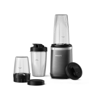 Philips Smoothie Blender 5000 Series 700+500+300ml 1000W with ProBlend Plus Technology, Grinds Coffee Beans & Spices, Compact Design HR2767