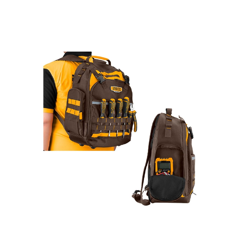 Ingco Tools Bagpack, Polyester Oxford Material 38 X 17 X 46Cm Hbp01028 5 Ingco Tools Bagpack, Polyester Oxford Material 38 X 17 X 46Cm Hbp01028