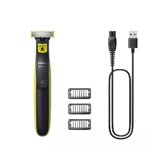 Philips 1 Blade Shaver/Trimmer, Rechargeable, Ni-MH Battery 8 Hours Recharge with a USB-A Cable, 45 Mins Runtime, 5 in 1 Adjustable Clip on Comb QP2724/10