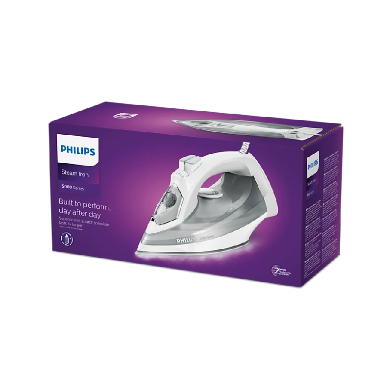 Philips Steam Iron 5000 Series 2400W With Steam Boost, Steamglide Plus Soleplate, 320Ml Tank Dst5010 4 Philips Steam Iron 5000 Series 2400W With Steam Boost, Steamglide Plus Soleplate, 320Ml Tank Dst5010