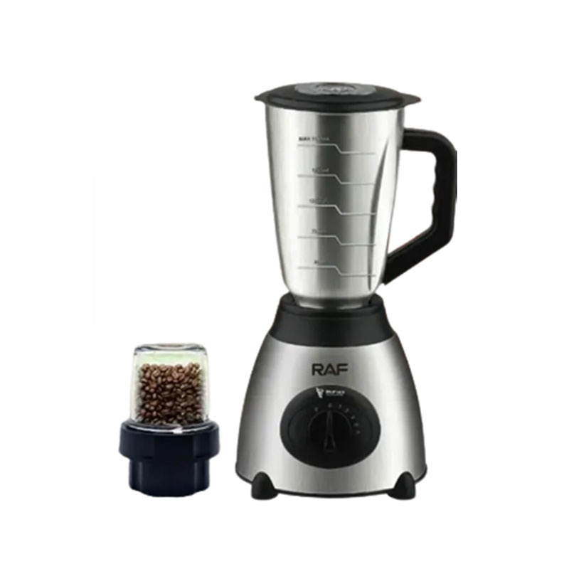 Raf Blender 1.5L Steel Jar 1000W With Mill, Strong Motor, 6 Blades, Overheat Protection R.300 1 Raf Blender 1.5L Steel Jar 1000W With Mill, Strong Motor, 6 Blades, Overheat Protection R.300