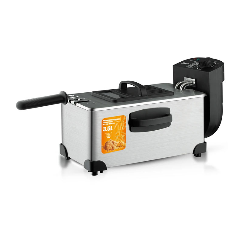 Raf Deep Fryer 2000W 3.5L Single Basket, 4 Ring Fever, Anti Scalding Design, Sectional Temperature Control, Stainless Steel R.5299 2 Raf Deep Fryer 2000W 3.5L Single Basket, 4 Ring Fever, Anti Scalding Design, Sectional Temperature Control, Stainless Steel R.5299