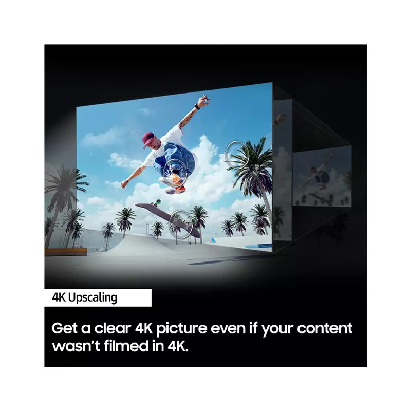 Samsung 55’’ Crystal Uhd 4K, Tizen, Os Smart Tv, Frameless &Amp; Air Slim, Flat Lift Stand, Solar Cell Remote, Dynamic Crystal Color, 4K  Ai Upscaling, Q-Symphony 55Du8000