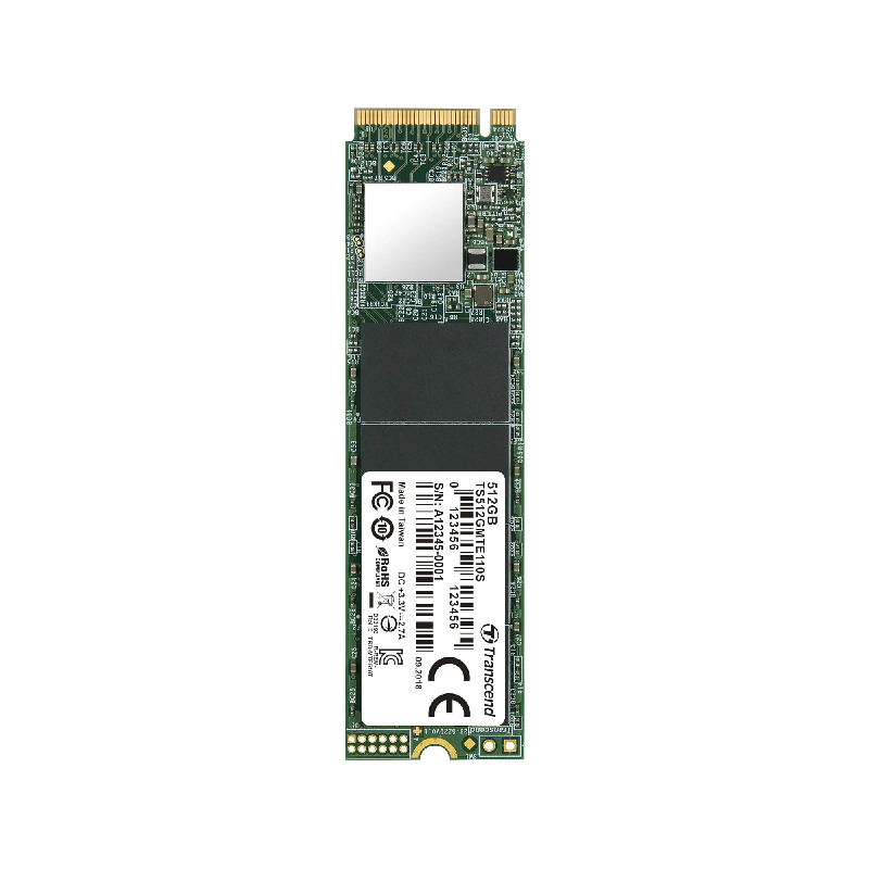 Transcend Internal Ssd 512Gb, M.2 2280, Pcie Gen3X4, M-Key, 3D Tlc, Dram-Less, Raid Engine And Ldpc, Dynamic Thermal Throttling Mechanism Ts512Gmte110S