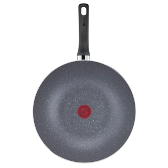 Tefal Natura Wokpan 28cm Non Electric B2269295 aluminium material heat indicator thermo signal stone effect coating made in france