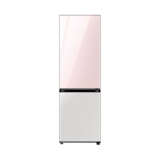 Samsung Refrigerator Glam 339L with Digital Inverter , Flat Design, Bottom Freezer, Bespoke, Metal Cooling, Reversible Door, DIT, LED Lighting  Pink and White RB33T307058