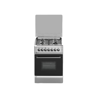 Silverdome Free Standing Cooker 60x60cm, 4 Gas Burners, Metallic Silver Body FSC - 602