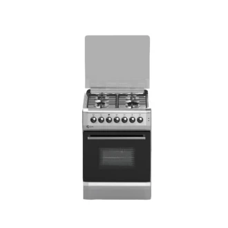 Silverdome Free Standing Cooker 60x60cm, 4 Gas Burners, Metallic Silver Body FSC - 602