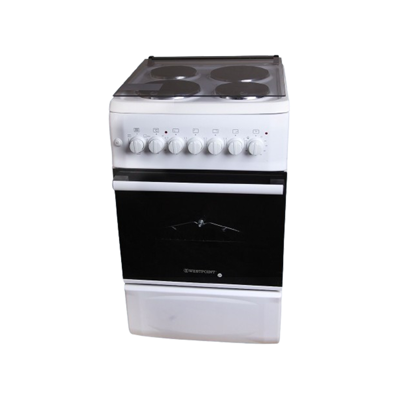 Westpoint Cooker 50X55, 4 Electric Plates, Electric Oven With Grill Glass Lid Wcer5504E0 1 Westpoint Cooker 50X55, 4 Electric Plates, Electric Oven With Grill Glass Lid Wcer5504E0