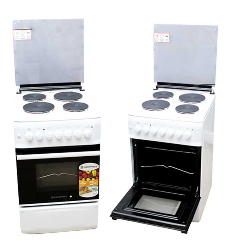 Westpoint Cooker 50X55, 4 Electric Plates, Electric Oven With Grill Glass Lid Wcer5504E0 3 Westpoint Cooker 50X55, 4 Electric Plates, Electric Oven With Grill Glass Lid Wcer5504E0
