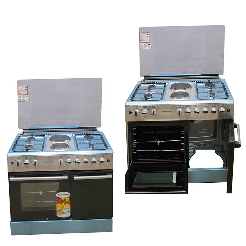 Westpoint Cooker 90X60, 4 Gas Burners, 2 Electric Plate, Electric Oven + Gas Compartment Inox Wcer9642E8Xbo 2 Westpoint Cooker 90X60, 4 Gas Burners, 2 Electric Plate, Electric Oven + Gas Compartment Inox Wcer9642E8Xbo