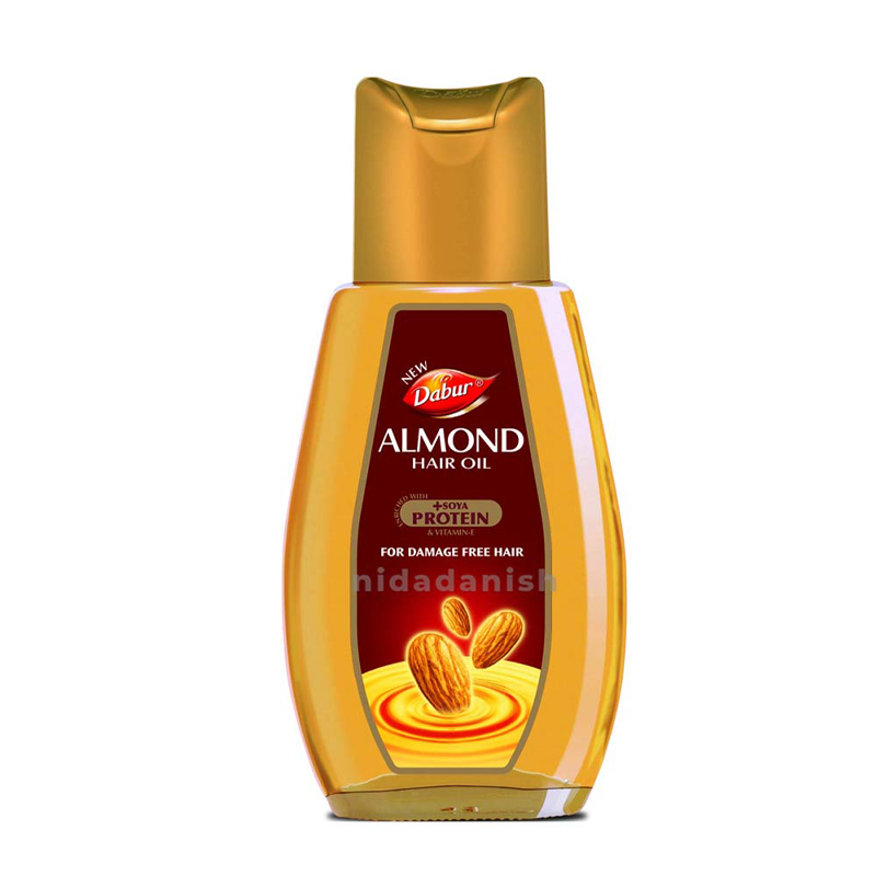 Dabur Almond Hair Oil Damage Protection, Non Sticky Formula With Almonds, Soya Protein &Amp; Vitamin E, For Soft &Amp; Shiny Hair, 300Ml 2 Dabur Almond Hair Oil Damage Protection, Non Sticky Formula With Almonds, Soya Protein &Amp; Vitamin E, For Soft &Amp; Shiny Hair, 300Ml - Set Of 3 Pcs