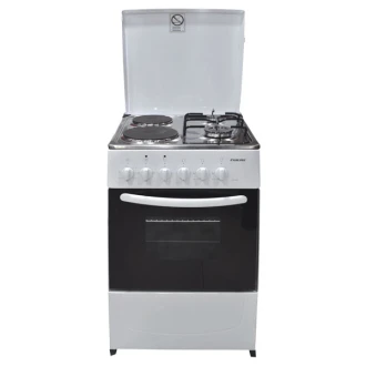 Nikai Oven Cooking Range 2 Burner and 2 Hotplate 50x50cm TFG14N22 Double Layer Glass Metalic Lid Hot Plate And Gas Burner Combination